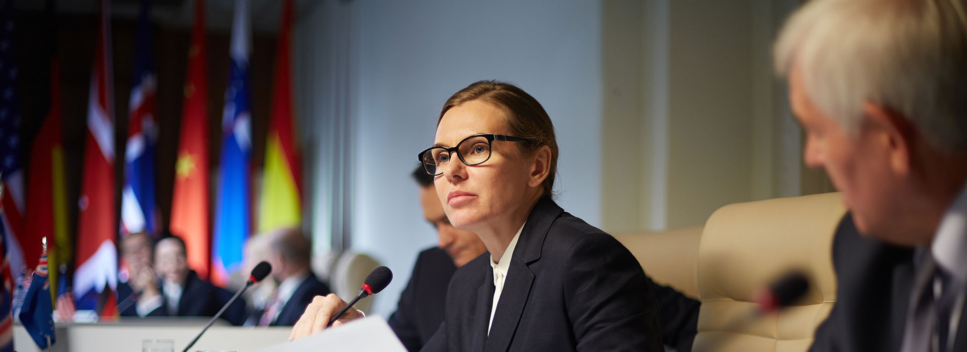 woman at a hearing