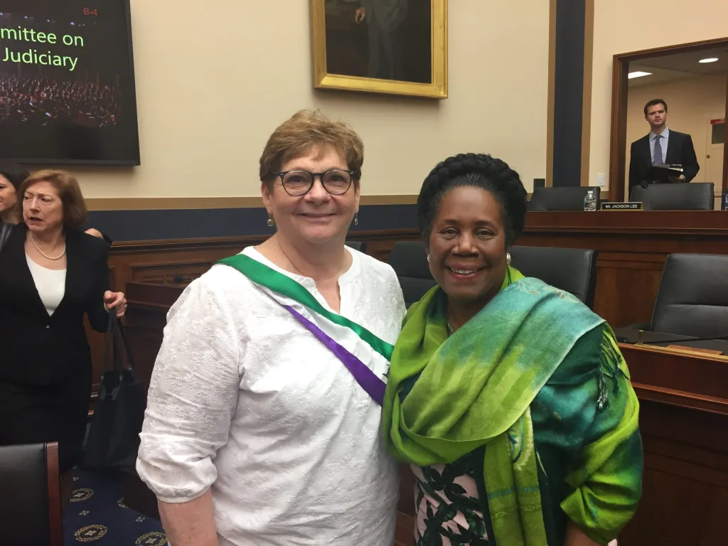 Picture of Donna Lent and Sheila Jackson Lee 