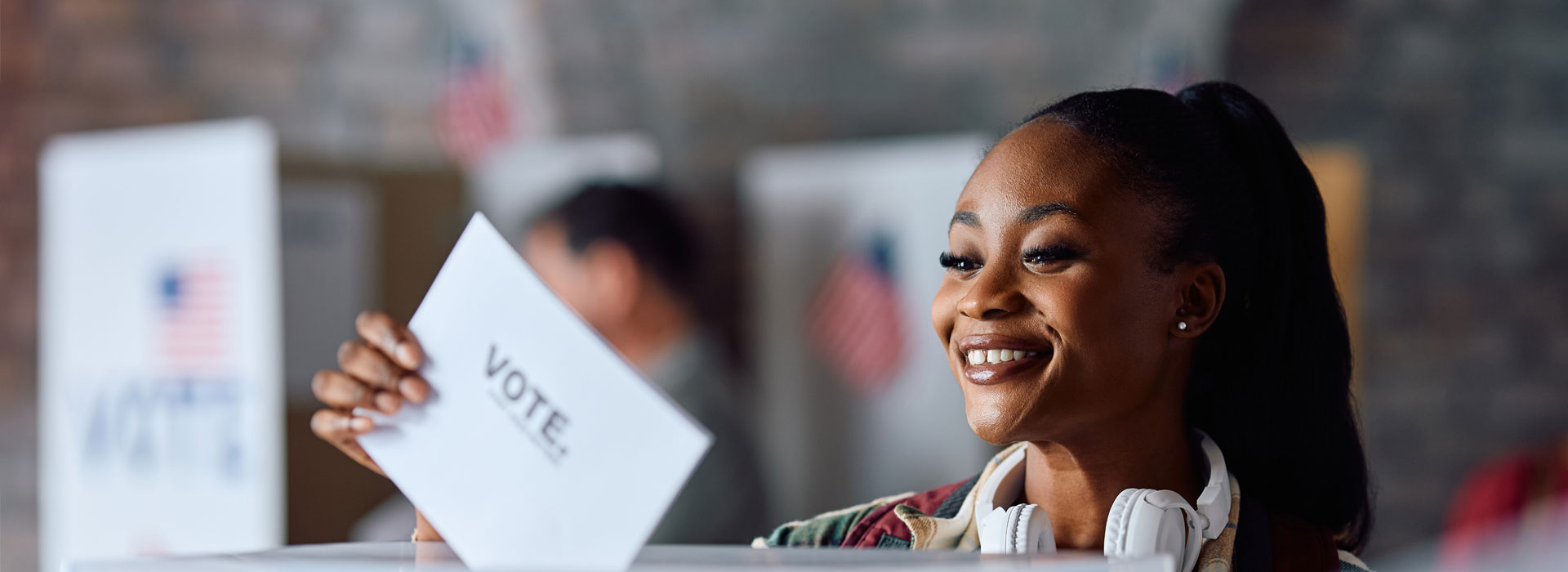 woman voting